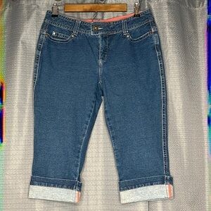 COLDWATER CREEK BLUE JEAN CAPRI SIZE 10P